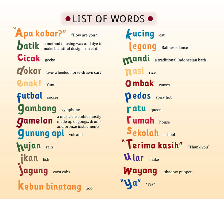 My First Book of Indonesian Words