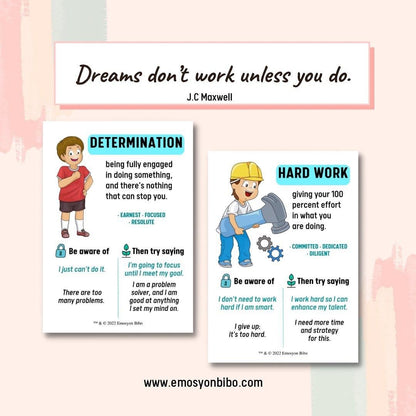 Growth Mindset Cards - "I Can Train My Brain" Values and Praise Cards