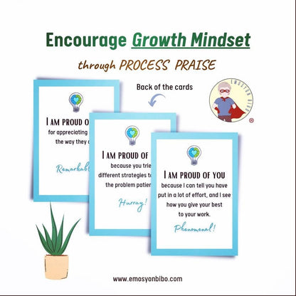 Growth Mindset Cards - "I Can Train My Brain" Values and Praise Cards